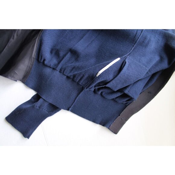 Sacai Luck Pleated Insert Cardigan Navy Size 1 (S) - Picture 13 of 13